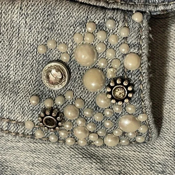 Hot kiss jeweled sleeveless Jean jacket - XL - Picture 4 of 6